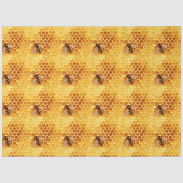 Papel De Seda Diseño de la Serie Abeja Panal 7 (Anverso)