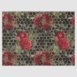 Papel De Seda Diseño de la serie Abeja Rosa Roja 60