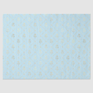 Papel De Seda Diseño de la serie Abejas Azules y Doradas #4