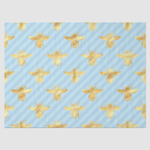 Papel De Seda Diseño de la serie Abejas Azules y Doradas #6