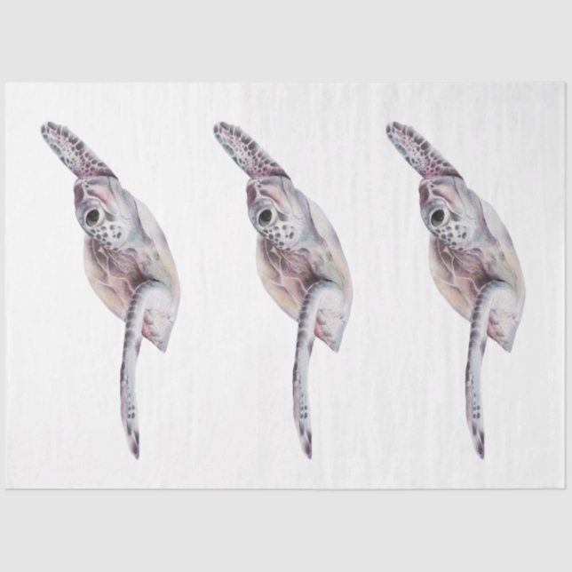 Papel De Seda Diseño de la serie acuática subacuática 14 (Anverso)