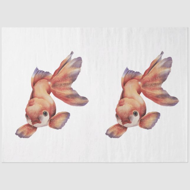 Papel De Seda Diseño de la serie acuática subacuática 16 (Anverso)