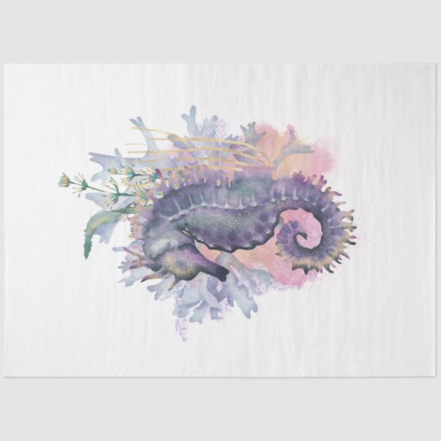 Papel De Seda Diseño de la serie acuática subacuática 9 (Anverso)