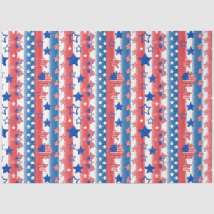 Papel De Seda Diseño de la serie América Rojo Blanco y Azul 24