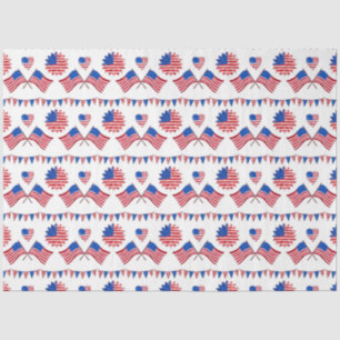 Papel De Seda Diseño de la serie América Rojo Blanco y Azul 26