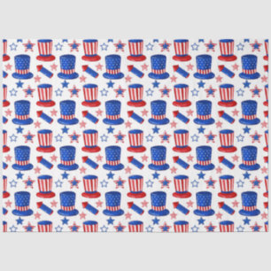 Papel De Seda Diseño de la serie América Rojo Blanco y Azul 27