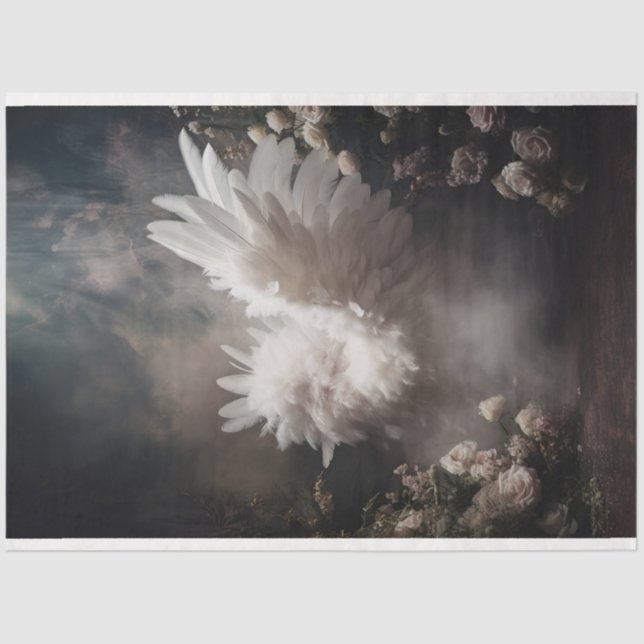 Papel De Seda Diseño de la serie Ángel Blanco 3 (Anverso)