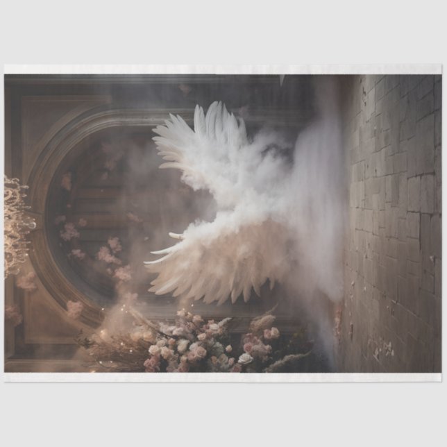 Papel De Seda Diseño de la serie Ángel Blanco 5 (Anverso)