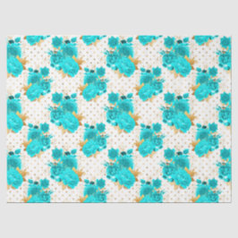 Papel De Seda Diseño de la serie Aqua y Gold 10