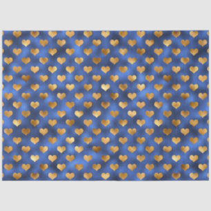 Papel De Seda Diseño de la serie azul y dorado de lujo 8