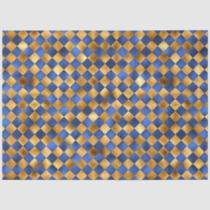 Papel De Seda Diseño de la serie azul y dorado de lujo 9