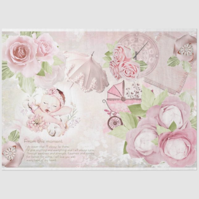 Papel De Seda Diseño de la serie Baby Girl 3 (Anverso)