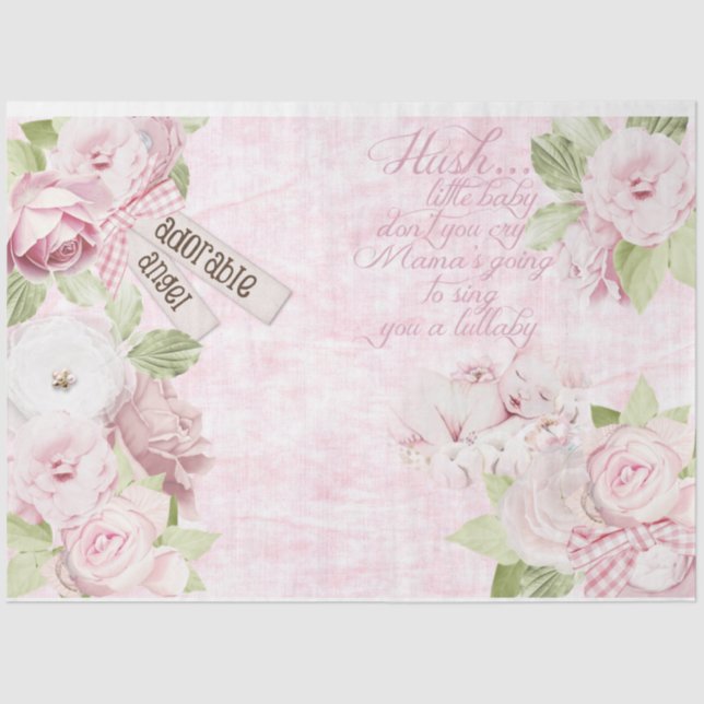 Papel De Seda Diseño de la serie Baby Girl 4 (Anverso)