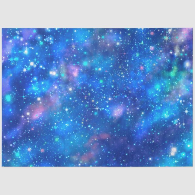 Papel De Seda Diseño de la serie Blue Galaxy 9 (Anverso)
