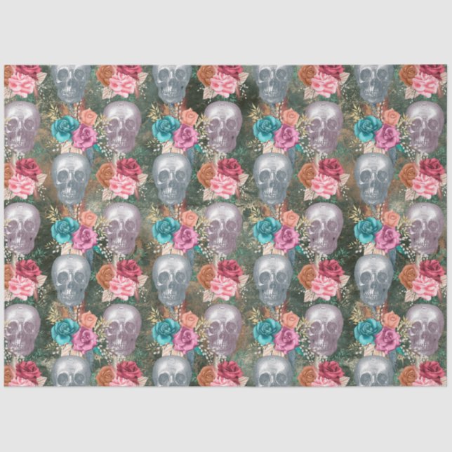 Papel De Seda Diseño de la serie Boho Skull 10 (Anverso)