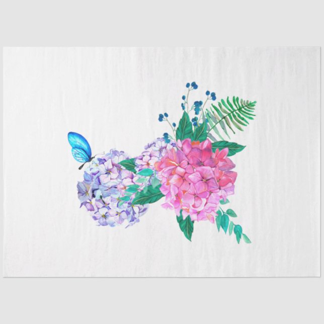 Papel De Seda Diseño de la serie Boho Skull and Flowers 13 (Anverso)