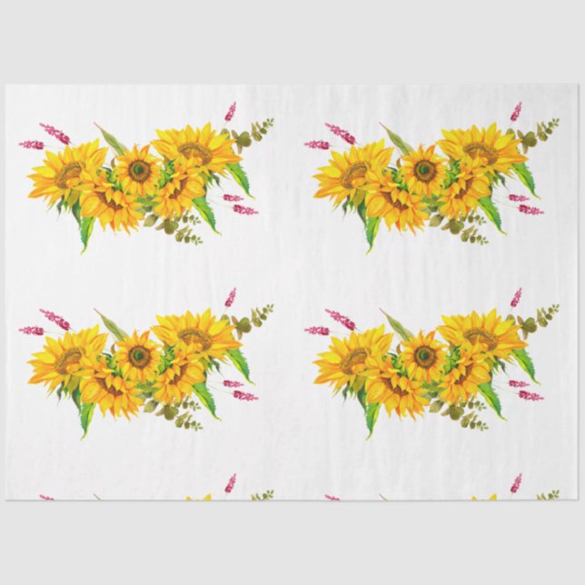 Papel De Seda Diseño de la serie Boho Skull and Flowers 5 (Anverso)