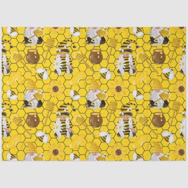 Papel De Seda Diseño de la serie Bumble Bee and Honey 4 (Anverso)