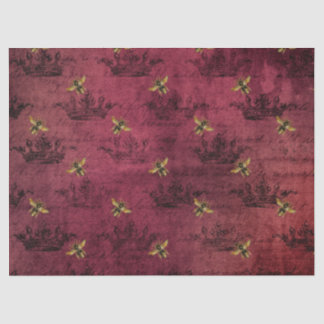 Papel De Seda Diseño de la serie Burgundy Bee Cuatro