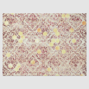 Papel De Seda Diseño de la serie Burgundy Bee Diez