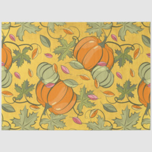 Papel De Seda Diseño de la serie Calabazas y Hojas de Otoño 20