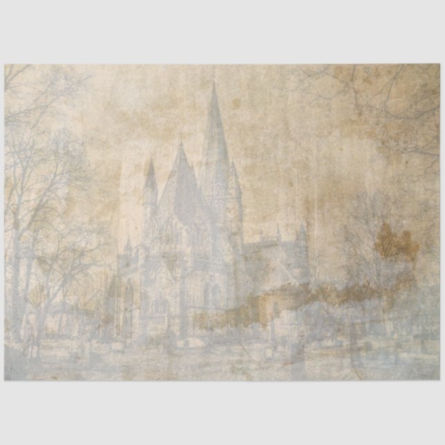 Papel De Seda Diseño de la serie Castillo Gótico 5 (Anverso)