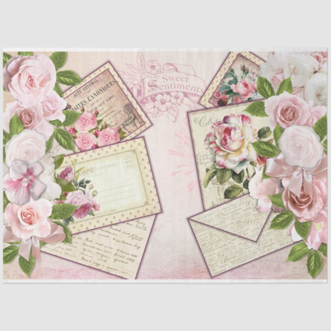 Papel De Seda Diseño de la serie chic Shabby 8 (Anverso)