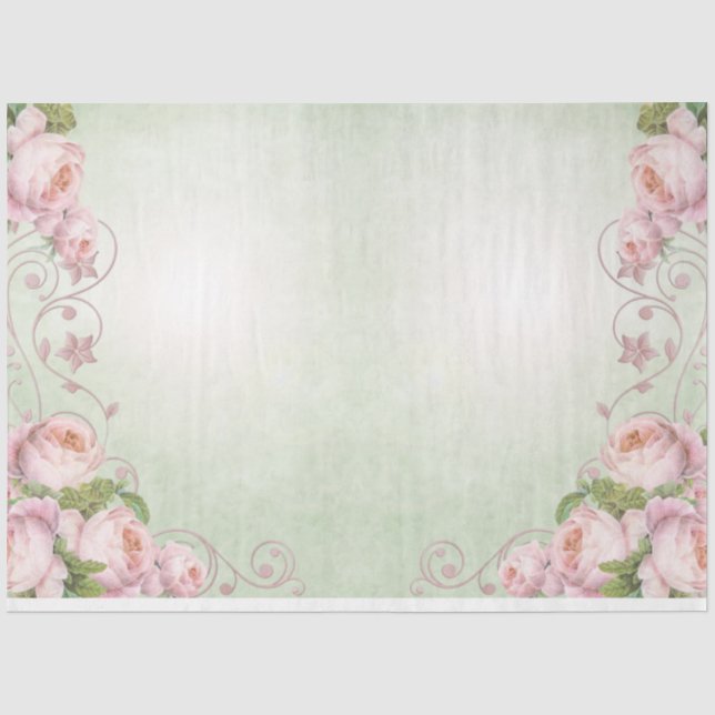 Papel De Seda Diseño de la serie Collage Shabby Chic 6 (Anverso)