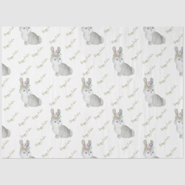 Papel De Seda Diseño de la serie Conejito de Pascua 3 (Anverso)