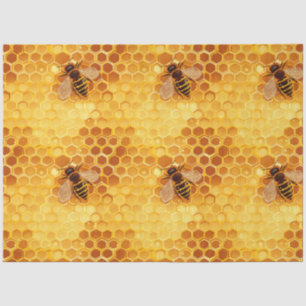 Papel De Seda Diseño de la serie de abejas en panal 6