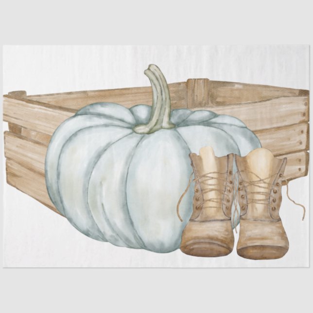 Papel De Seda Diseño de la serie de Acción de Gracias de otoño 6 (Anverso)