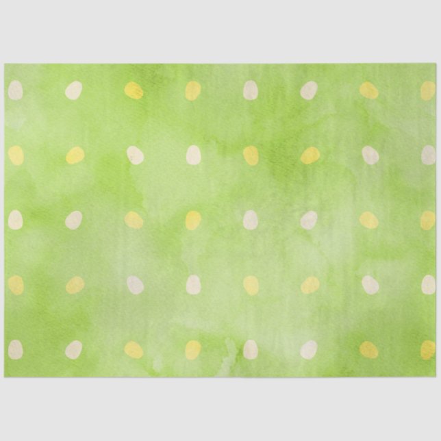 Papel De Seda Diseño de la serie de acuarela de huevo de Pascua  (Anverso)