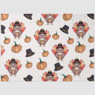 Papel De Seda Diseño de la serie de calabazas de Acción de Graci