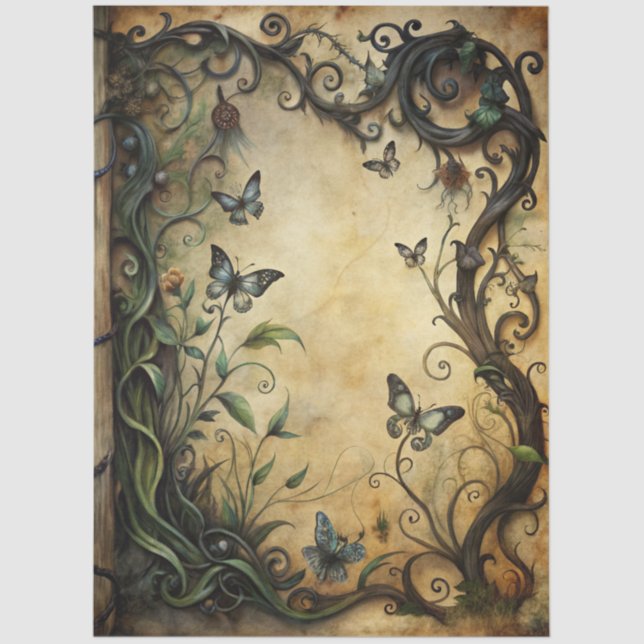 Papel De Seda Diseño de la serie de diarios basura gótica 15 (Anverso)