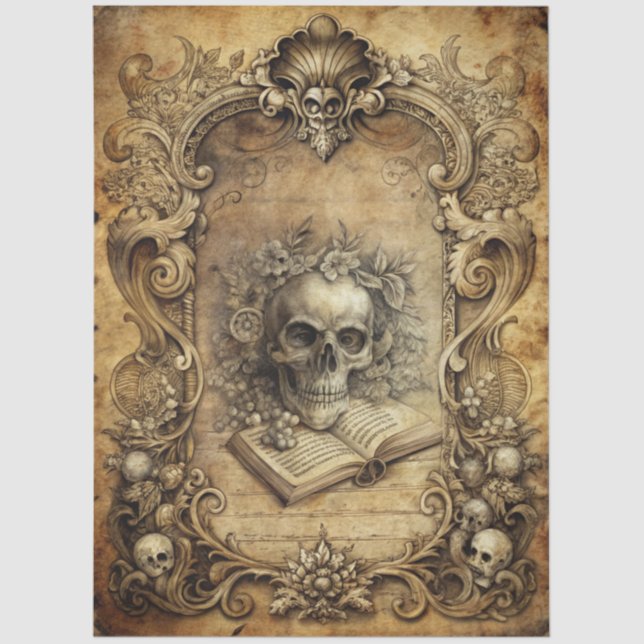 Papel De Seda Diseño de la serie de diarios basura gótica 6 (Anverso)