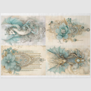 Papel De Seda Diseño de la serie de dragones victorianos 1