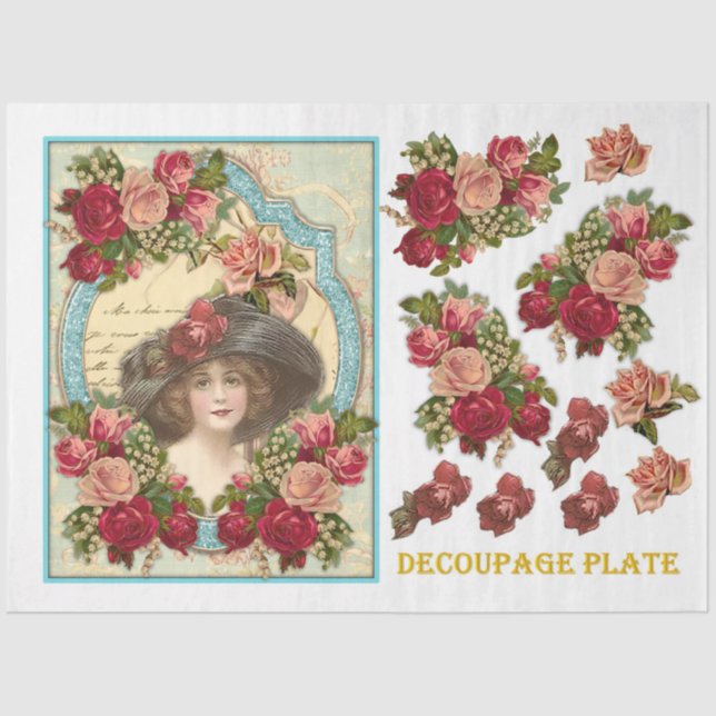 Papel De Seda Diseño de la serie de empanarios victorianos 6 (Anverso)