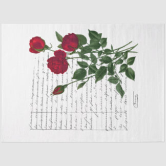 Papel De Seda Diseño de la serie de escritura a mano francesa y 