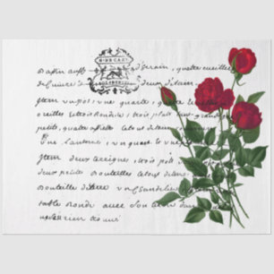 Papel De Seda Diseño de la serie de escritura a mano francesa y 
