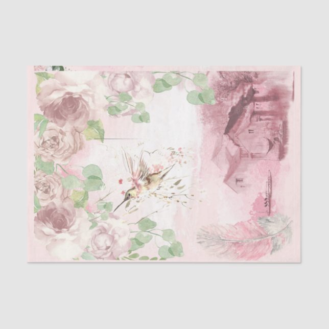 Papel De Seda Diseño de la serie de escritura Shabby Chic 4 (Anverso)