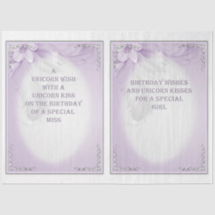 Papel De Seda Diseño de la serie de fantasías de unicornio 8