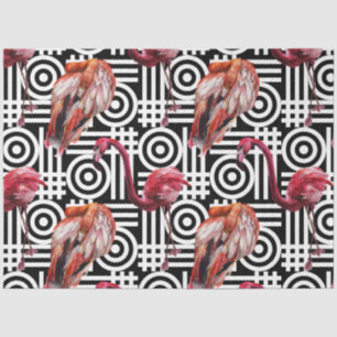Papel De Seda Diseño de la serie de flamencos con acuarela color