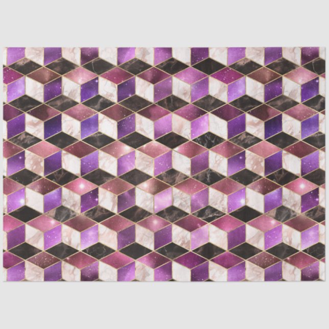 Papel De Seda Diseño de la serie de galaxias isométricas 11 (Anverso)