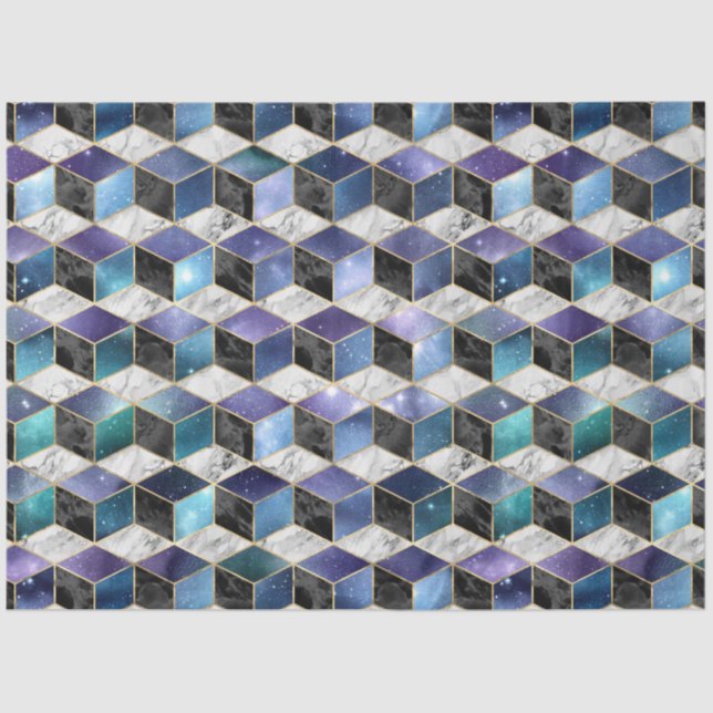 Papel De Seda Diseño de la serie de galaxias isométricas 12 (Anverso)