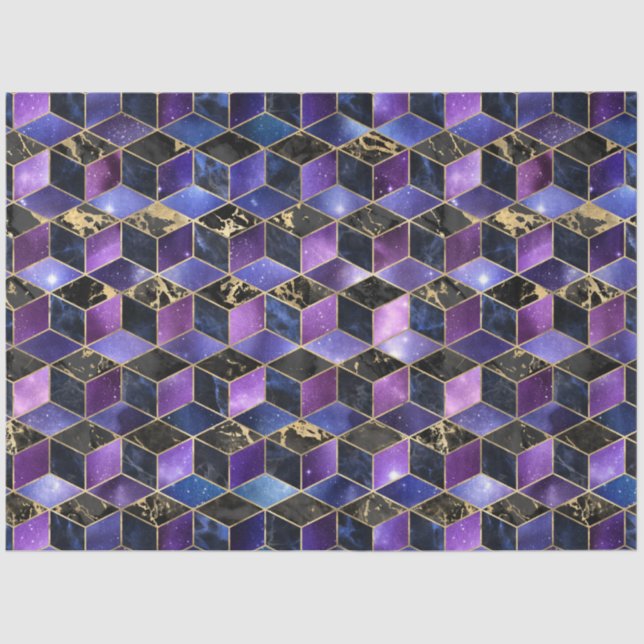 Papel De Seda Diseño de la serie de galaxias isométricas 14 (Anverso)