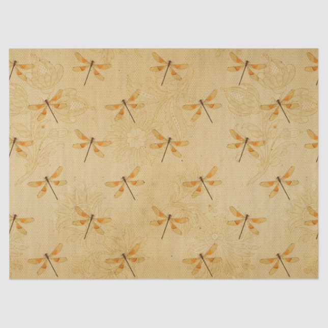 Papel De Seda Diseño de la serie de girasoles y libagonflies 17 (Anverso)