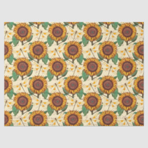 Papel De Seda Diseño de la serie de girasoles y libagonflies 5