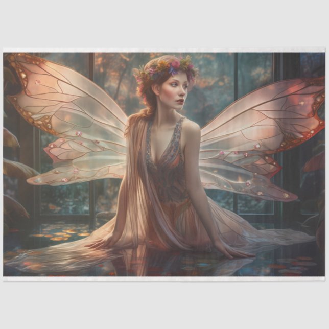 Papel De Seda Diseño de la serie de hadas mística 6 (Anverso)