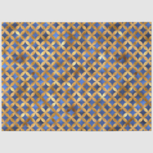 Papel De Seda Diseño de la serie de lujo azul y oro 16