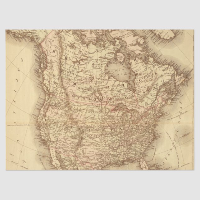 Papel De Seda Diseño de la serie de mapas de época 7 (Anverso)